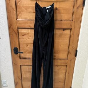 Lush Black Velvet Jumpsuit